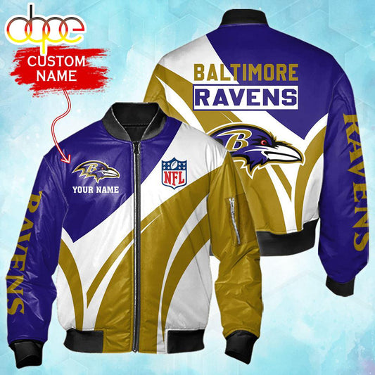 Nfl Baltimore Ravens Personalized Bomber Jacket