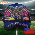 NFL Buffalo Bills Mascot Logo Custom Name Baseball Cap  For Fans