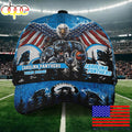 NFL Carolina Panthers Mascot Logo Custom Name Baseball Cap  For Fans