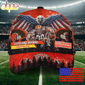 NFL Cleveland Browns Mascot Logo Custom Name Baseball Cap  For Fans