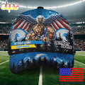 NFL Detroit Lions Mascot Logo Custom Name Baseball Cap  For Fans