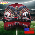 NFL Houston Texans Mascot Logo Custom Name Baseball Cap  For Fans