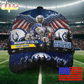 NFL Indianapolis Colts Mascot Logo Custom Name Baseball Cap  For Fans