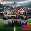 NFL Las Vegas Raiders Mascot Logo Custom Name Baseball Cap  For Fans