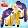 Nfl Minnesota Vikings Personalized Bomber Jacket
