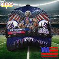 NFL New York Giants Mascot Logo Custom Name Baseball Cap  For Fans