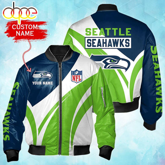 Nfl Seattle Seahawks Personalized Bomber Jacket