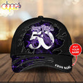 Custom Name 3D Cap Hat Personalized Deep Purple Classic Cap Gift Christmas For Fans