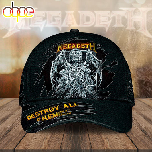 Custom Name 3D Cap Hat Personalized Megadeth Band Classic Cap Gift Christmas For Fans