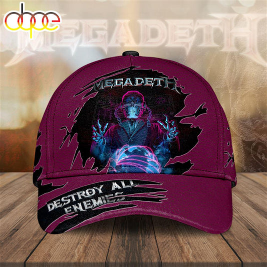 Custom Name 3D Cap Hat Personalized Megadeth Band Classic Cap Hat 3D For Women And Men