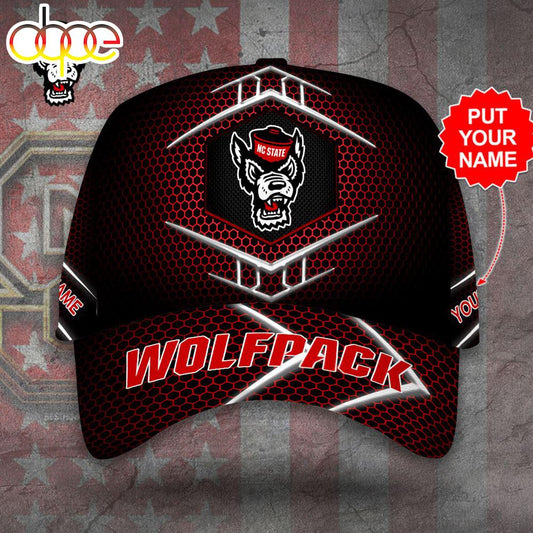 Custom Name 3D Cap Hat Personalized NC State Wolfpack Men's Basketball Classic Cap Hat 3D For Women And Men
